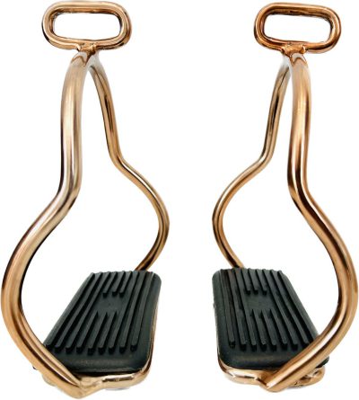 Rose Gold Gloss Double Bend Stirrups side view