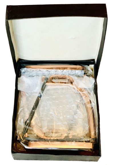 Rose Gold Peacock Safety Stirrups wrapped