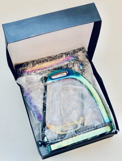 Rainbow Peacock Safety Stirrups wrapped