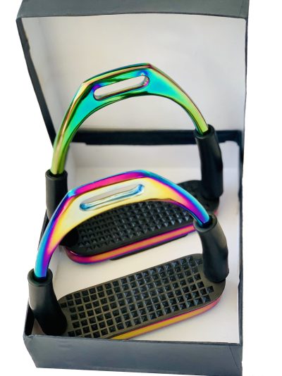 Rose Gold Flexi Safety Stirrups with casing