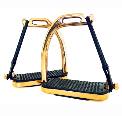 Rose Gold Peacock Safety Stirrups main