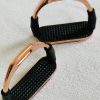 Rose Gold Flexi Safety Stirrups white background