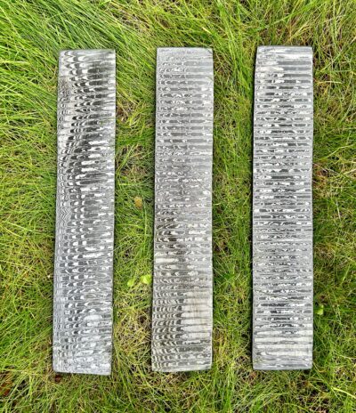 Ladder Pattern Damascus Steel Billet Bar