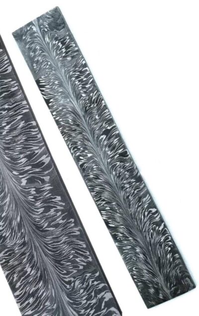 Feather Pattern Damascus Steel Billet Bar